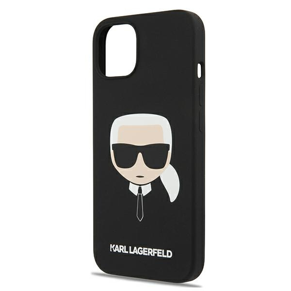 KARL LAGERFELD Apple iPhone 13 Mini Silicone Case Karl`s Head Black Hardcase